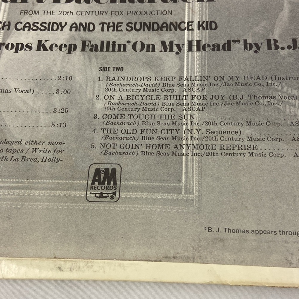 Burt Bacharach Original Score Butch Cassidy And The Sundance Kid Vinyl Record LP - Picture 14 of 15
